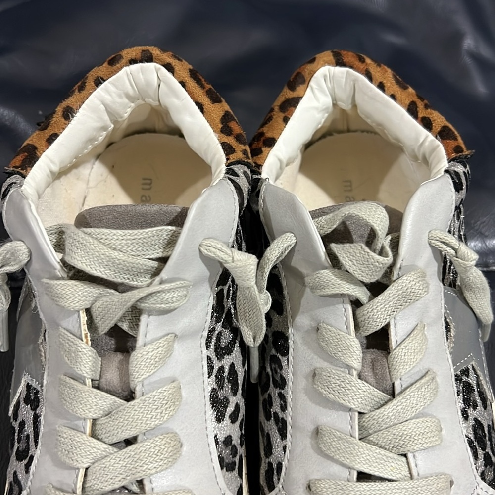 2/$10 Madden Girl Steve Madden Star Goose Leopard Sneakers - Picture 3 of 6